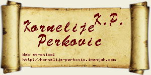 Kornelije Perković vizit kartica